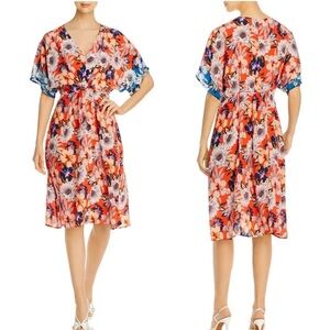 Johnny Was Floral Midi Dress